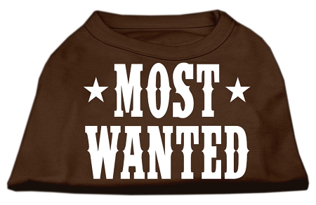 Most Wanted Screen Print Shirt Brown XXXL